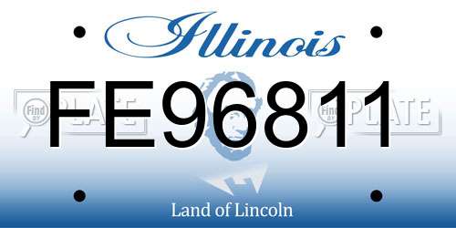 FE96811 Illinois License Plate