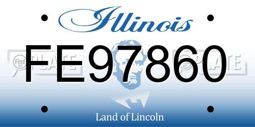 FE97860 Illinois License Plate
