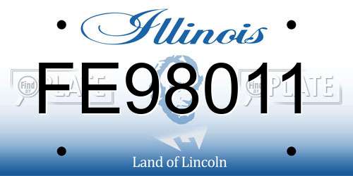 FE98011 Illinois License Plate