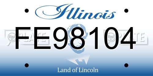 FE98104 Illinois License Plate