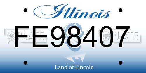 FE98407 Illinois License Plate