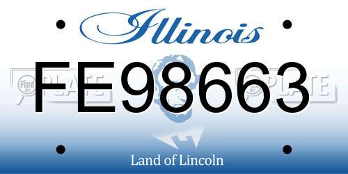 FE98663 Illinois License Plate