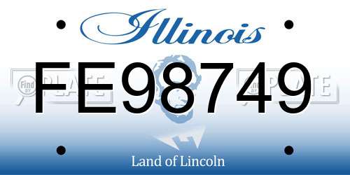 FE98749 Illinois License Plate