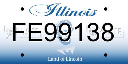 FE99138 Illinois License Plate