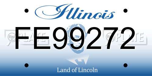 FE99272 Illinois License Plate