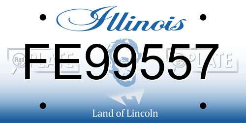 FE99557 Illinois License Plate