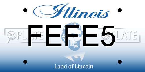 FEFE5 Illinois License Plate
