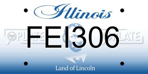 FEI306 Illinois License Plate