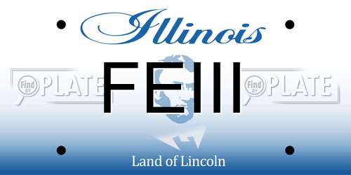 FEIII Illinois License Plate