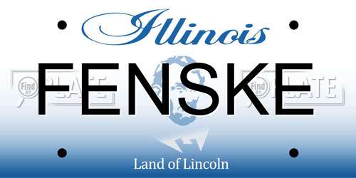 FENSKE Illinois License Plate