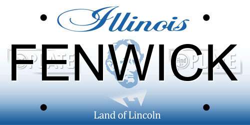 FENWICK Illinois License Plate
