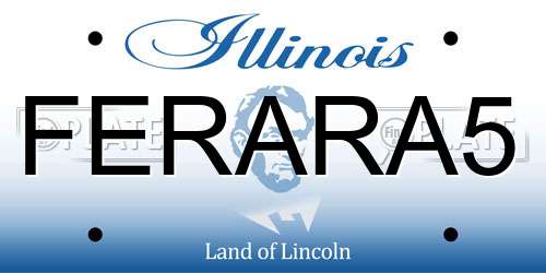 FERARA5 Illinois License Plate