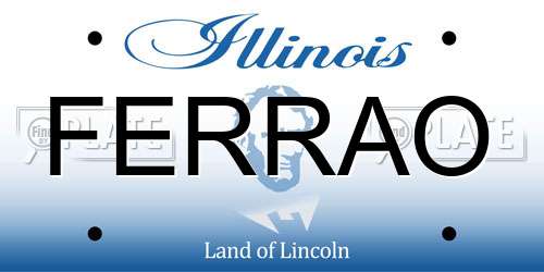 FERRAO Illinois License Plate