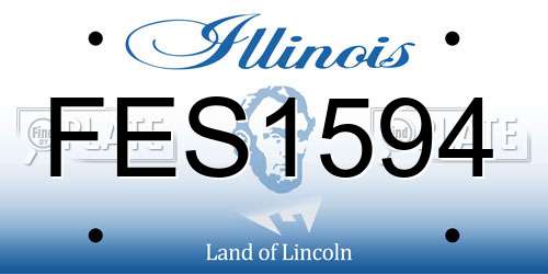 FES1594 Illinois License Plate