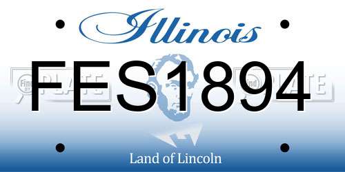 FES1894 Illinois License Plate