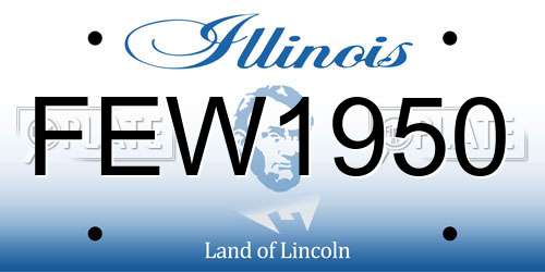 FEW1950 Illinois License Plate