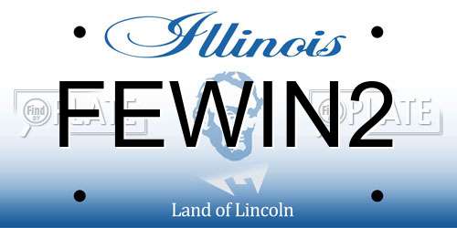 FEWIN2 Illinois License Plate