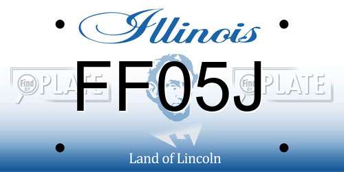 FF05J Illinois License Plate