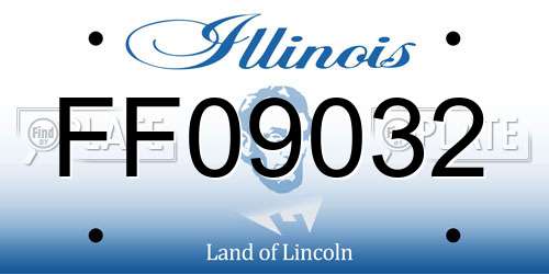 FF09032 Illinois License Plate