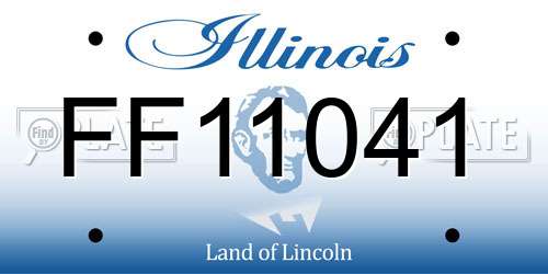 FF11041 Illinois License Plate