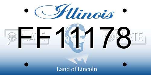 FF11178 Illinois License Plate