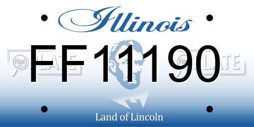 FF11190 Illinois License Plate