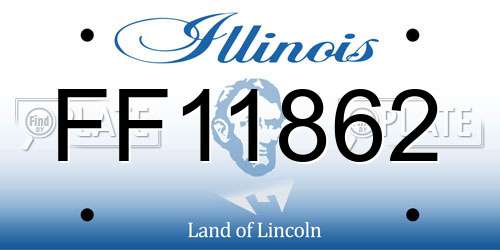 FF11862 Illinois License Plate