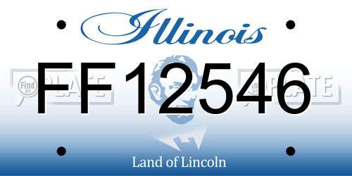 FF12546 Illinois License Plate