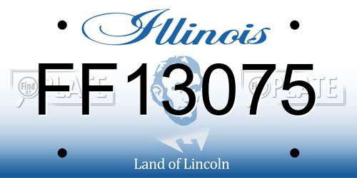 FF13075 Illinois License Plate