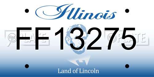 FF13275 Illinois License Plate