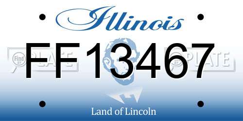 FF13467 Illinois License Plate