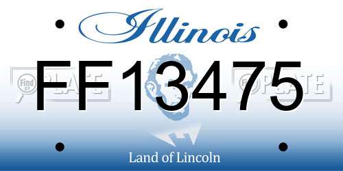 FF13475 Illinois License Plate