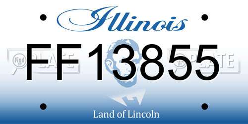 FF13855 Illinois License Plate