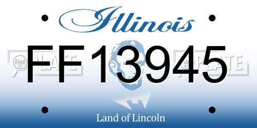 FF13945 Illinois License Plate
