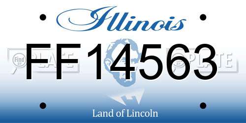 FF14563 Illinois License Plate