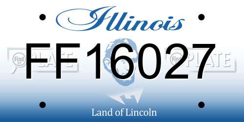 FF16027 Illinois License Plate