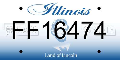 FF16474 Illinois License Plate