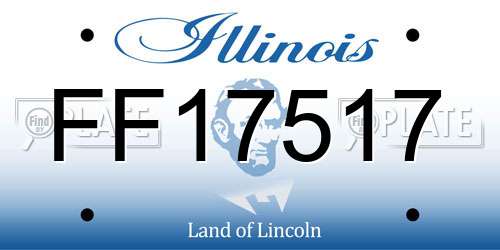 FF17517 Illinois License Plate