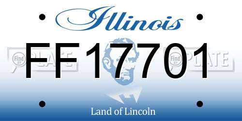 FF17701 Illinois License Plate