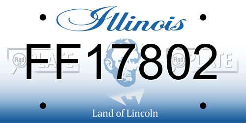 FF17802 Illinois License Plate