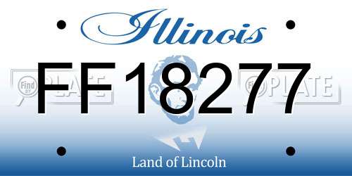 FF18277 Illinois License Plate