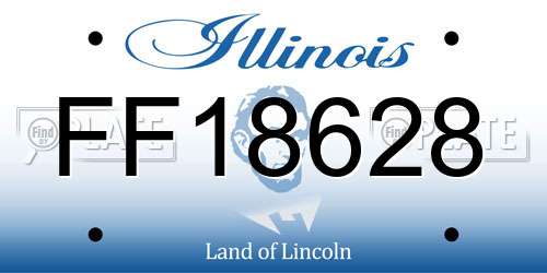FF18628 Illinois License Plate