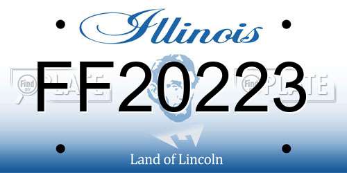 FF20223 Illinois License Plate