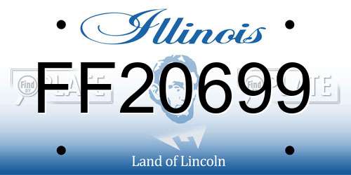 FF20699 Illinois License Plate