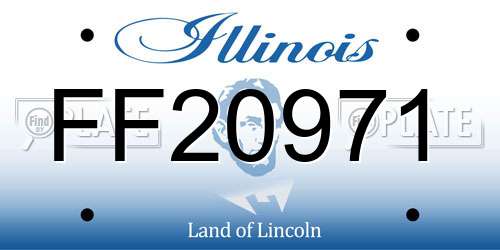 FF20971 Illinois License Plate
