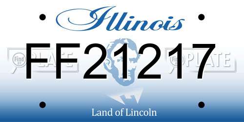 FF21217 Illinois License Plate