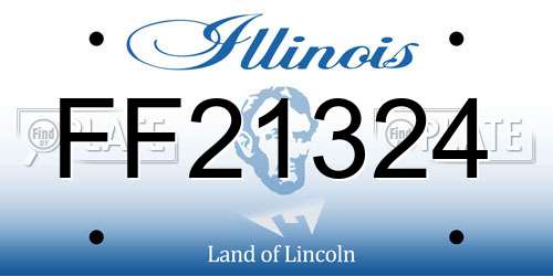 FF21324 Illinois License Plate