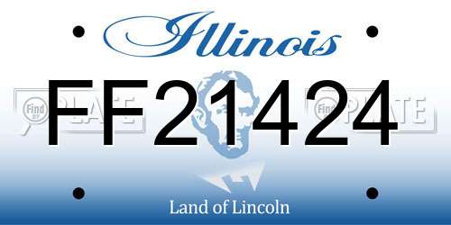 FF21424 Illinois License Plate