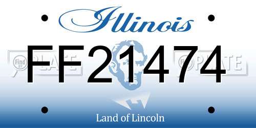 FF21474 Illinois License Plate