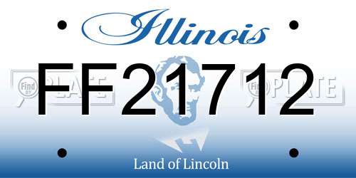 FF21712 Illinois License Plate